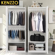 KENZZO : Classic 2 Door Wardrobe Cupboard Storage Cabinet Almari Baju Almari / Multifunctional Wardrobe