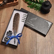 Retro Feather Dipping Pen Pen Gift Box Harry Potter Feather Pen Stainless Steel Dipping Pen