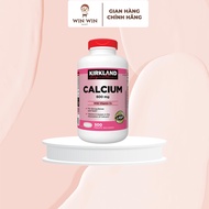 Viên uống Canxi Kirkland Calcium 600mg + D3 500 viên