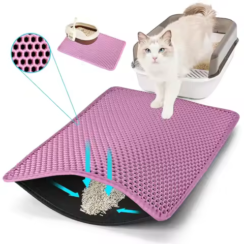 Cat Litter Mat Pet Toilet Waterproof Double Layer Pet Litter Box Mat Nonslip Sand Cat Washable Mat C