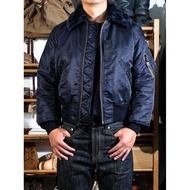 Monroe B15C Year 15C Replica bomber bomber Jacket 1950 Night Sky Blue Real Fur Collar