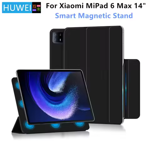 Smart Magnetic Case For Xiaomi Pad 6 Max 14 Inch 2023 Tablet Trifold Flip Stand Cover for Mipad Mi P