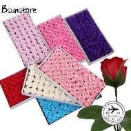 BSUNSTORE 50Pcs Soap Rose Flower, Handmade Wreath Making Foam Rose, Creative Three Layer Rose Realis
