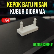 Kepok Kubur Batu Nisan Kepuk Diorama Putih Simple 1/64 Scale DIY Quality Diecast Hotwheels 1:64 Scal