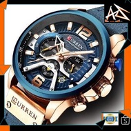 MALAYSIA UP📣(AZWAR SHOP) Curren Men's Watch Top Brand Luxury Leather Chronograph Watch Waterproof Wa