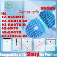 🔥 ของแท้ 🔥 สำหรับ แผ่นกรอง ไส้กรองอากาศ sharp FZ-AX6MFE、KI-A60TA-W、KI-A60TA -B、KI-HX75、KI-E60TA、KI-E60TA-W air purifier Filter Humidifying HEPA&amp;Active Carbon ส้กรองเครื่องฟอกอากาศแบบเป