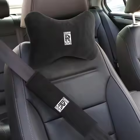 2/4pc Car Seat Belt Shoulder Cushion Pad Neck Support Pillow for Rolls-Royce Cullinan Phantom Ghost 