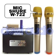 MIC ISI 2 TANPA KABEL SHURE W 722 / MICROPHONE DOUBLE WIRELESS SHURE W-722 / MIC SHURE W722