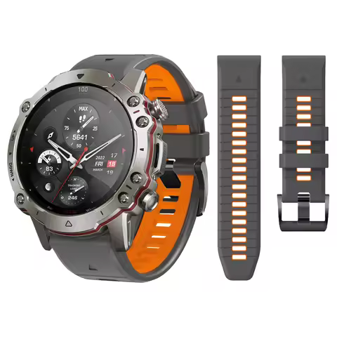 Quick Release Two Tone Soft Silicone Strap For Amazfit Falcon Smart Watch Band Bracelet Replacement 