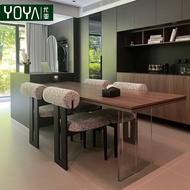 Slate Island Table Dining Table Integrated Suspension Island Table Cream Style Retractable Nakajima 