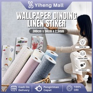 3D Linen Foam Wallpaper 280CM x 50CM 1 Roll High Quality Aesthetic Bedroom Wall Wallpaper YH4
