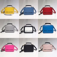 Marc jacobs bag MJ bag MJ female bag black and white color matching small square bag fashion women b