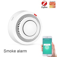 Suke Tuya Smart Zigbee เครื่องตรวจจับควัน Smart Fire Alarm Progressive Sound Photoelectric Smoke Sensor ทำงานร่วมกับ Tuya Zigbee Hub ใหม่ทั้งหมด