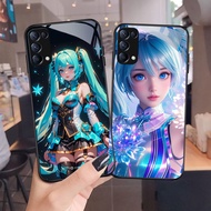 NC-36 Hatsune Miku Kaca Glass Case For OPPO Reno 6Z 6 5 4 3 A91 F15