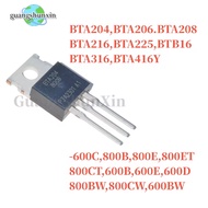 5PCS BTA204,BTA206.BTA208 BTA216,BTA225,BTB16 BTA316,BTA416Y-800B,600C,800E,800ET 800CT,600B,600E,60