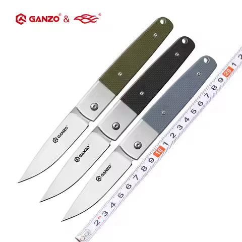 Ganzo G7211 model 440C blade G10 Handle Folding knife Survival Camping tool Hunting Pocket Knife edc