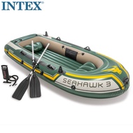 HY&amp;INTEX68347Two-Person Seahawk Inflatable Boat Kayak Rubber raft Outdoor Fishing Boat 3CMT
