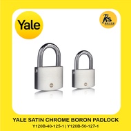 YALE Satin Chrome Boron Shackle Padlock ( Y120B-40-125-1 | Y120B-50-127-1 )