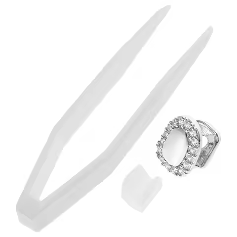 1Set Metal Teeth Grills for Adults Hip Hop Style Grill Teeth Jewelry Comfortable Lightweight Rhinest