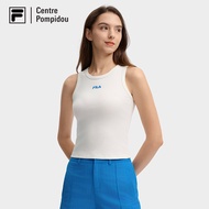 FILA X CENTRE POMPIDOU CORE LIFESTYLE HERITAGE Women Cotton Tank Top Stretchable Airy Ribbed Vest (B