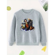 2024 Fashion Boys' Anime One Piece Usopp Sweatshirt With Comic Suit Man Graphic Print Comfy Casual Crew Neck Long Sleeve Pullovers