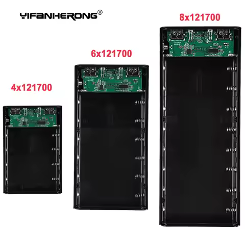 LCD Display 4/6/8x21700 Battery Case Power Bank Shell Flashlight Normal Version 5V 2.1A Powerbank Pr