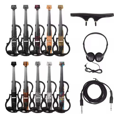 IRIN AU-10 4/4 Electric Violin Smart Tech - Carbon Fiber Silent Violin, Headphones Shoulder Rest Inc