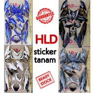Y15ZR V1/V2 Coverset HLD Chrome 22 Blue/White/Black/Grey Cover Set Sticker Tanam Y15 Ysuku