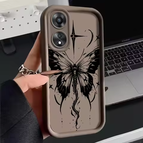 A60 Black butterfly New Sky Eye Phone Case For OPPO A60 A78 A73 A74 A94 A58 A98 A95 A72 A55 A79 A53 