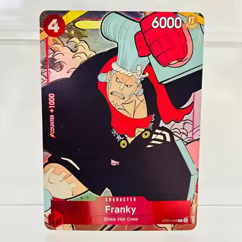 One Piece Franky ST01-010 English Card with Holographic Texture Perfect Condition DIY Premium Anime 