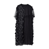 XITAO Gauze Irregular Loose Dress Patchwork Dot Women Female Summer Arrival Casual Solid Color Dress
