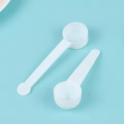 10Pcs Household 1g 3g 5g 10g Kitchen White Measuring Plastic Scoop Measuring Spoons Milk Powder Spoo
