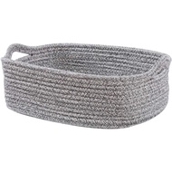 Woven Cotton Rope Storage Basket, Cube Changing Table Organizer for Closet Towels, Baby Nursery Bin,