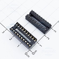 [20 Pieces]- IC Base 20 Pins Square Narrow Two Rows 2.54mm 1A 60VAC Smart Components