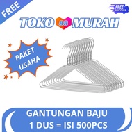 Toko Murah 88 - Gantungan Baju Kawat - (Paket Usaha isi 500pcs / 1 Dus) Anti Karat Super Murah