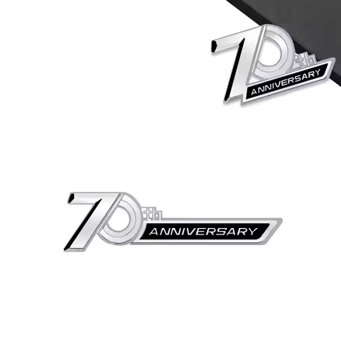 70TH ANIVERSARY BADGE Emblem 3D Sticker ABS Badge For LJ76 LJ78 LJ79 LC200 LC300 FJ150 LAND CRUISER