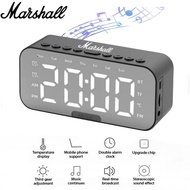 COD - Marshall Bluetooth Mirror FM Radio Music Box Smart Digital LED Speaker Alarm Clock Subwoofer Wireless
