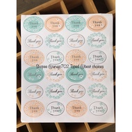 24pc Oval Thank you Stickers
