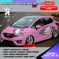 DCL 7-DECAL STIKER MOBIL BRIO AGYA YARIS-STICKER HELLO KITTY DESAIN JAZZ SIGRA BRIO-STIKER SWIFT
