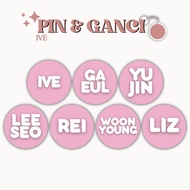 GANTUNGAN HOLOGRAM KEYCHAIN IVE PIN NAME PINK 58 MMKeychain KPOP KEYCHAIN UNOFFICIAL YUJIN GAEUL LIZ