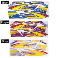 RG110 FULL RACE CLUTCH SPORTS SUZUKI Stripe Stiker Sticker RG 110 RGV 120 RGV120 SPORT (6) BODY COVE