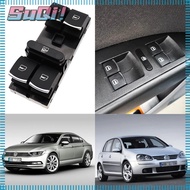 SUQI Car Window Lifter, 8 Pins ABS Window Control Switch, Car Repair Chrome 5ND959857 Window Switch Button for VW/ Jetta /Tiguan /Golf /GTI MK5 MK6 Passat