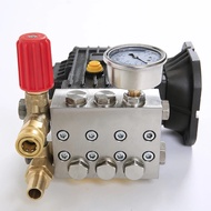 High Pressure Washer Pump 100-500bar Brass Triplex Plunger Pump 15-50LPM Ceramic Piston Pump for Mot