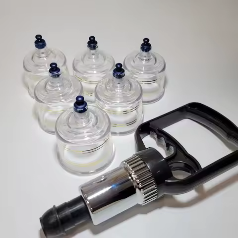 Lose Weight Healthcare 6 Round Thickened Plastic Cupping Cup Cupping Therapy Vacuum Suction Cupping 