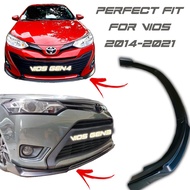 ¤✙ﺴXHQP-FS006 Front Bumper Lip Chin Diffuser Matte Black for TOYOTA Vios 2014-2021 Gen3 and Gen4 Pri