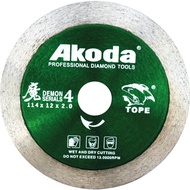 AD04-C114 Akoda 4'' Diamond Blade (D4) D114 x H12 x T2.0 - Use For Cutting Soft Tile, Soft Ceramic (