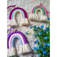 (HOT) Macrame Rainbow Keychain {Hiasan gantung} Decoration