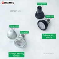 CAHAYA MUMPUNG H6Q 6W led halogen lamp spotlight warm white e27 mr16 / G4 spot - e27, 3in1+1 light