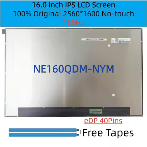 NE160QDM-NYM 16.0" 2.5K 165Hz 500cd/m² 40Pin eDP LCD Screen Replacement For Lenovo Legion HP Pavilio