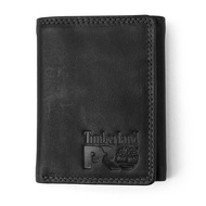 Timberland PRO Men's RFID Leather Trifold Wallet with ID Window Black